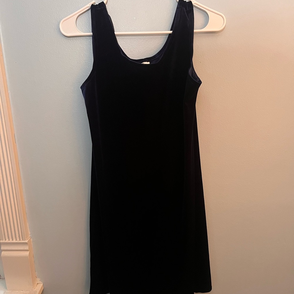 Vintage Blue Velvet Mini Dress